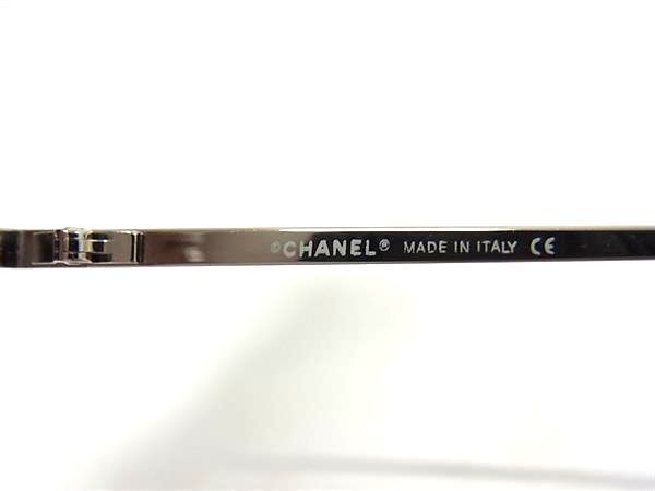 1円 ■美品■ CHANEL シャネル カメリア 度入り サングラス メガネ 眼鏡 シルバー系 AX2677_画像4