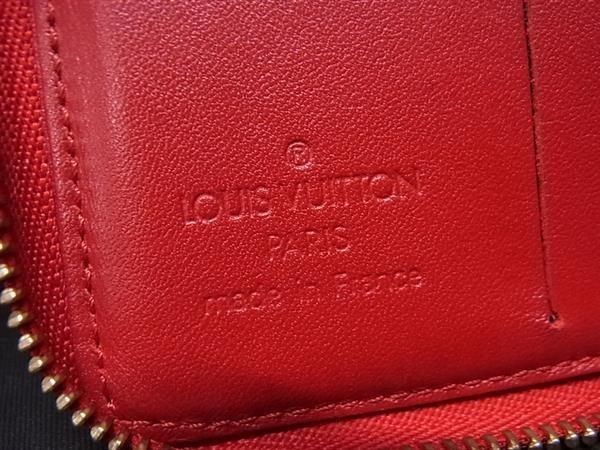 1円 ■美品■ LOUIS VUITTON ルイヴィトン M91151 モノグラムヴェルニ ブルーム ラウンドファスナー 二つ折り 財布 レッド系 CC1739_画像6
