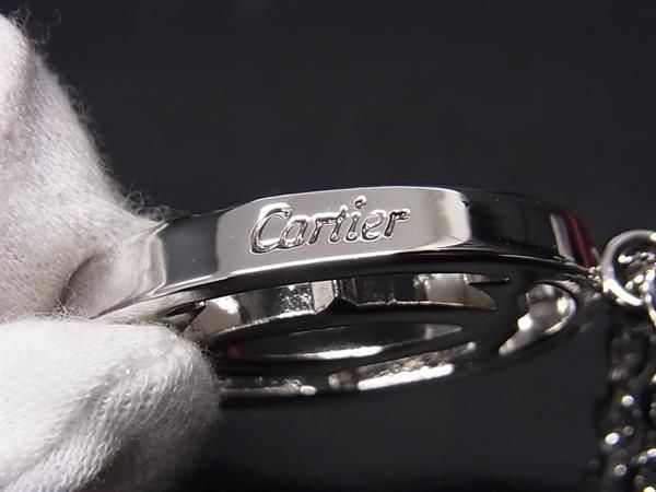# new goods # unused # Cartier Cartier 2C Logo key holder bag charm men's lady's silver group AT9100