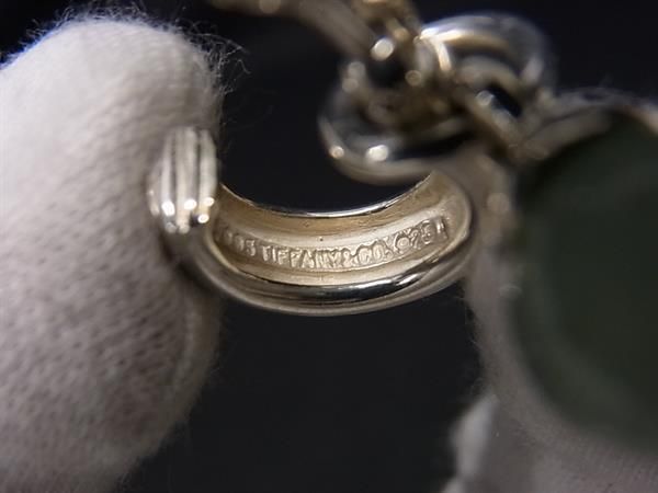 # редкий # превосходный товар # TIFFANY&Co Tiffany SV925.. натуральный камень зажим тип серьги аксессуары женский оттенок серебра AS3786