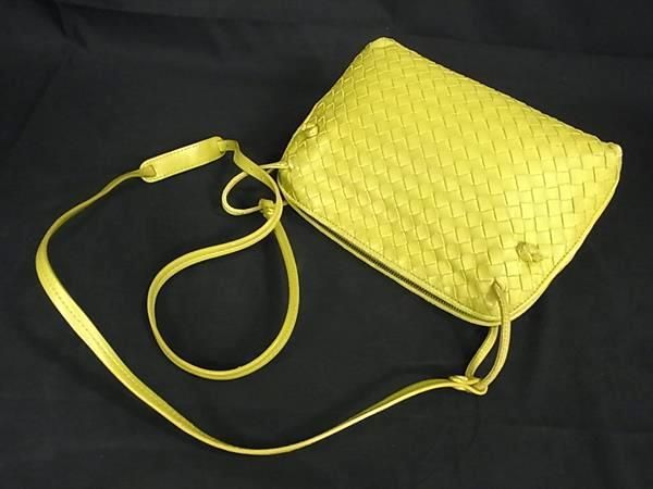 1円 ■美品■ BOTTEGA VENETA ボッテガヴェネタ ノディーニ イントレチャート レザー ミラー付き ショルダーバッグ ポシェット AX3412_画像3