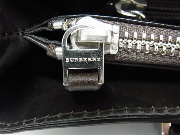 1円 ■美品■ BURBERRY バーバリー ノバチェック ナイロンキャンバス×レザー ハンドバッグ トートバッグ レディース ベージュ系 AX3236_画像6