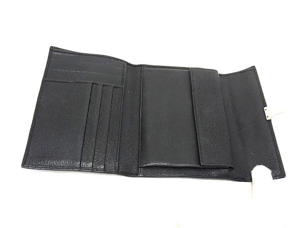 1円 ■美品■ PRADA プラダ 1M0510 レザー 三つ折り 財布 ウォレット 札入れ 小銭入れ メンズ レディース ブラック系 AV5672_画像3