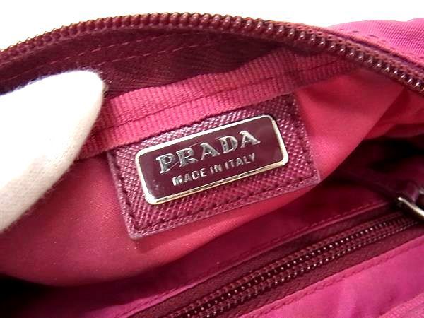 1円 PRADA プラダ テスートナイロン ポーチ マルチケース 化粧ポーチ 小物入れ レディース パープル系 BG7646_画像4