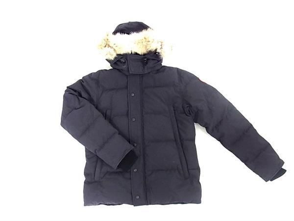 1円 ■美品■ CANADA GOOSE カナダグース 3808MA ポリエステル×コットン×コヨーテ ダウンジャケット アウター 上着 ブラック系 AY0378_画像1