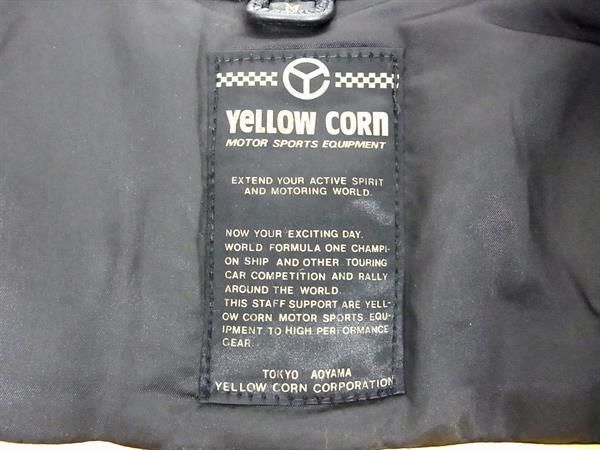 1円 ■極美品■ YELLOW CORN イエローコーン レザー ライダース ジャケット アウター 上着 表記サイズM 洋服 メンズ ブラック系 AV6747_画像4