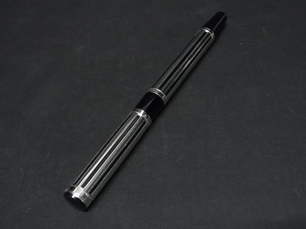 1円 WATERMAN ウォーターマン ペン先18K 750 18金 万年筆 筆記用具 文房具 ステーショナリー シルバー系×ブラック系 AV4700_画像2