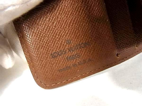 1円 LOUIS VUITTON ルイヴィトン M61667 モノグラム USA アメリカ製 コンパクトジップ 二つ折り 財布 ウォレット ブラウン系 AY0602_画像6