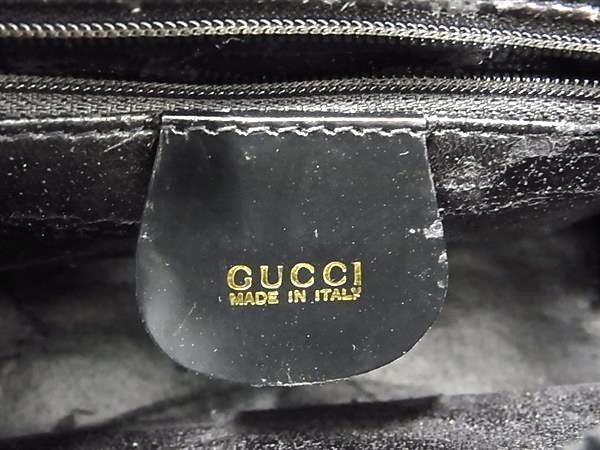 1円 GUCCI グッチ 007 2113 0278 レザー クロスボディ ショルダーバッグ メンズ レディース ブラック系 FA0507_画像6