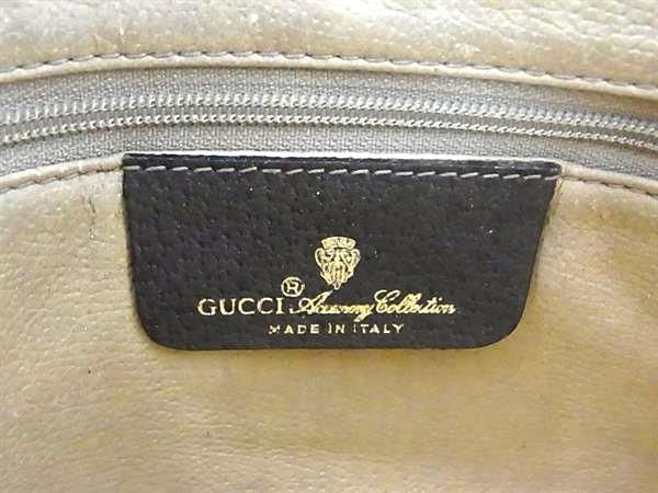 1円 GUCCI グッチ オールドグッチ ヴィンテージ GG柄 PVC×レザー クラッチバッグ セカンドバッグ メンズ レディース ブラウン系 FA0495_画像5