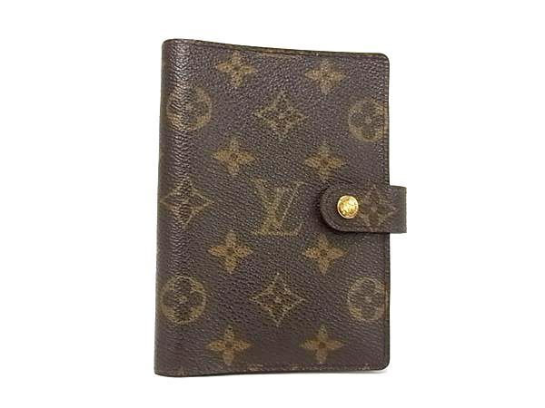 1円 ■美品■ LOUIS VUITTON ルイヴィトン R20005 モノグラム アジェンダPM 6穴式 手帳カバー スケジュール帳 ブラウン系 CE0226_画像1