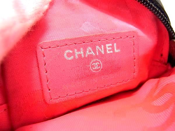 1円 ■美品■ CHANEL シャネル ココマーク カンボンライン レザー シガレットケース マルチポーチ 小物入れ ブラック系 AX3969_画像4