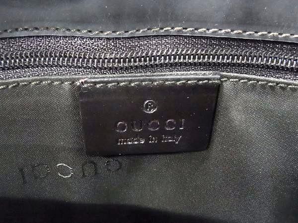 1円 ■美品■ GUCCI グッチ 002 1026 002855 レザー トートバッグ ハンドバッグ レディース メンズ ダークブラウン系 FA0483_画像6