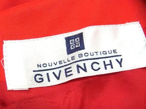 ■新品同様■ GIVENCHY ジバンシィ ウール100％ 長袖 ワンピース 表記サイズ10 洋服 レディース レッド系 AT7400_画像4