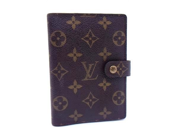 1円 ■美品■ LOUIS VUITTON ルイヴィトン R20005 モノグラム アジェンダPM 6穴式 手帳カバー スケジュール帳 ブラウン系 AZ0131_画像1