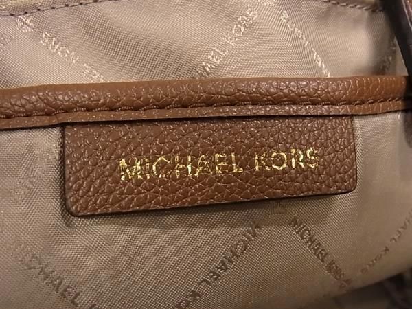 ■新品同様■ MICHAEL KORS マイケルコース MK柄 PVC×レザー リュックサック バックパック レディース アイボリー系 AS4740_画像9