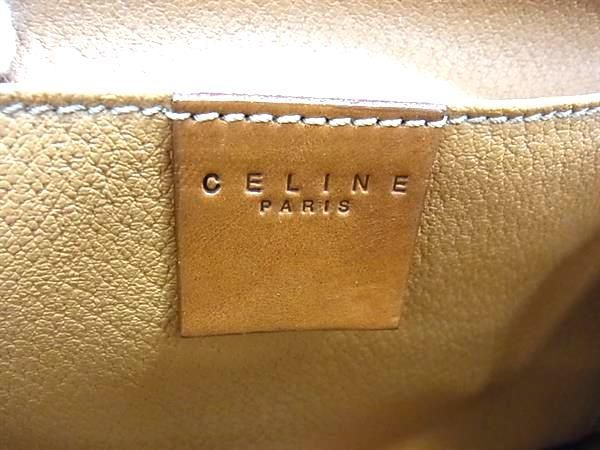 1円 ■美品■ CELINE セリーヌ マカダム柄 PVC ポーチ マルチケース 小物入れ レディース メンズ ブラウン系 AZ0081_画像5