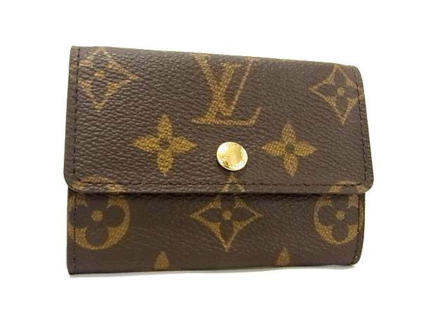 1円 ■新品■未使用■ LOUIS VUITTON ルイヴィトン M61930 モノグラム ポルトモネ プラ コインケース コインパース ブラウン系 AX4011_画像1