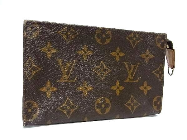 1円 ■美品■ LOUIS VUITTON ルイヴィトン バケット用ポーチ マルチケース 小物入れ レディース メンズ ブラウン系 AZ0341_画像1