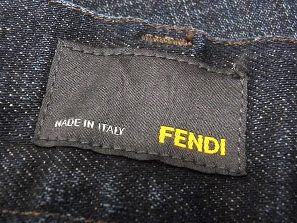 1円 ■美品■ FENDI フェンディ コットン100％ パンツ ボトムス 表記サイズ 32 洋服 レディース メンズ ネイビー系 BF5690_画像3