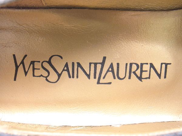 ■極美品■ YVESSAINTLAURENT イヴサンローラン スエード ヒール パンプス 35 1/2 (約22.5cm) シューズ 靴 グレー系 DD7589_画像5
