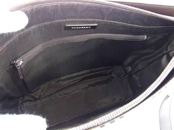 # new goods # unused # BURBERRY Burberry noba check nylon canvas × leather tote bag handbag beige group AX3403