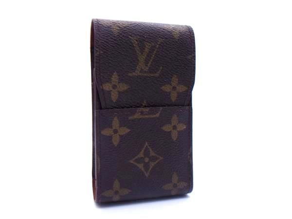 1円■美品■ LOUIS VUITTON ルイヴィトン M63024 モノグラム エテュイ シガレットケース 煙草ケース メンズ レディース ブラウン系 BG8155_画像1