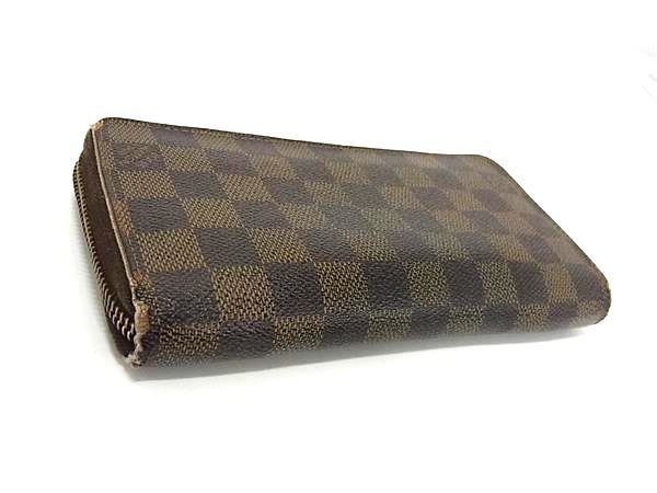 1円 LOUIS VUITTON ルイヴィトン N60015 ダミエ ジッピーウォレット ラウンドファスナー 長財布 ウォレット ブラウン系 FA1025_画像2