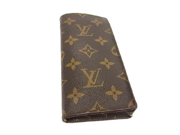 1円 ■美品■ LOUIS VUITTON ルイヴィトン M62962 モノグラム エテュイ リュネット サーンプル メガネケース ブラウン系 BF6127_画像1