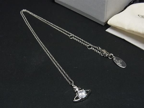 1円 ■美品■ Vivienne Westwood ヴィヴィアン オーブ REINA ネックレス ペンダント アクセサリー レディース シルバー系 BI1213_画像1