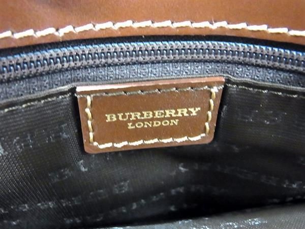 1円 ■美品■ BURBERRY バーバリー ノバチェック PVC×レザー トートバッグ ショルダー 肩掛けかばん レディース ベージュ系 AX2802_画像6