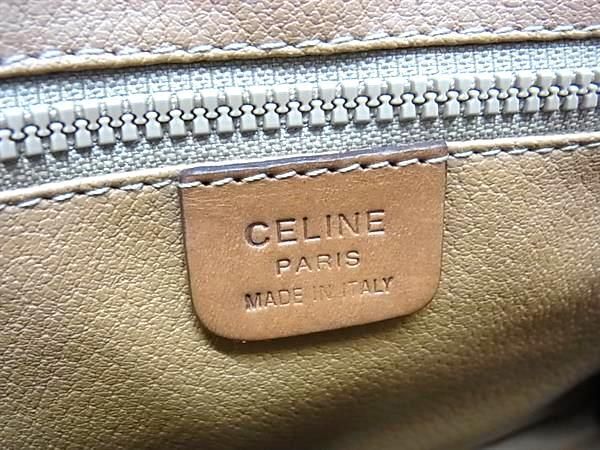 1円 ■美品■ CELINE セリーヌ ヴィンテージ マカダム柄 PVC×レザー クラッチ セカンドバッグ メンズ レディース ブラウン系 BF5904_画像6