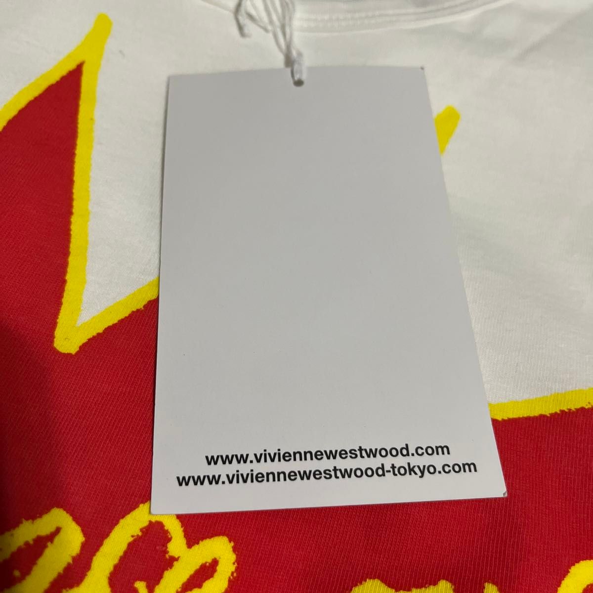 未使用vivienne Westwood 半袖T shirt白\44MAN \タグ付きオーブ刺繍メンズSサイズ　レディース