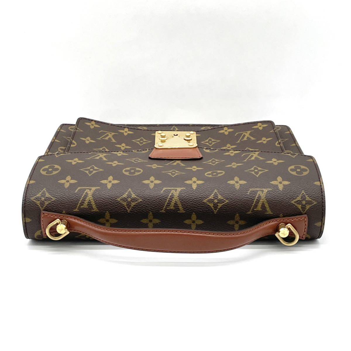 1円 極美品 LOUIS VUITTON ルイヴィトン モノグラム モンソー 2way ハンドバッグ ショルダー レディース メンズ M51185_画像6