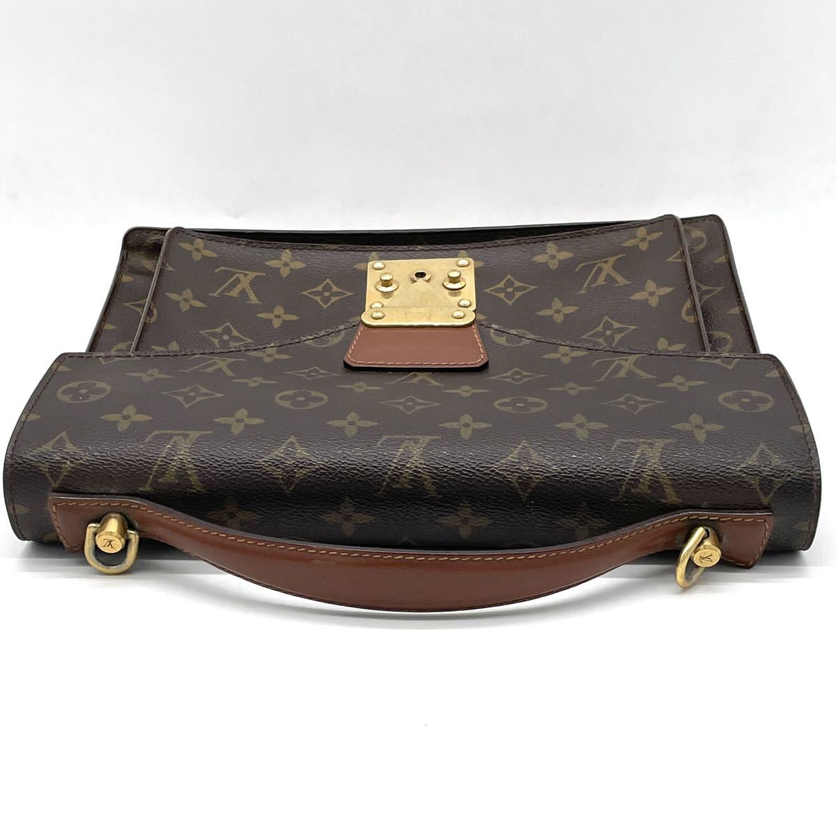 1円 べたなし LOUIS VUITTON ルイヴィトン モノグラム モンソー 2way ハンドバッグ ショルダー レディース メンズ M51185_画像6