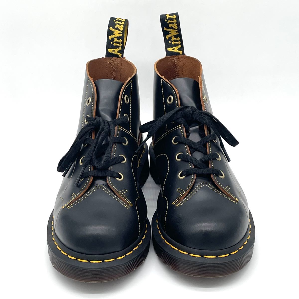 1円 未使用品 Dr.Martens ドクターマーチン CHURCH モンキーブーツ 5ホールブーツ ブラック 黒 レザー UK7 25.5cm_画像2