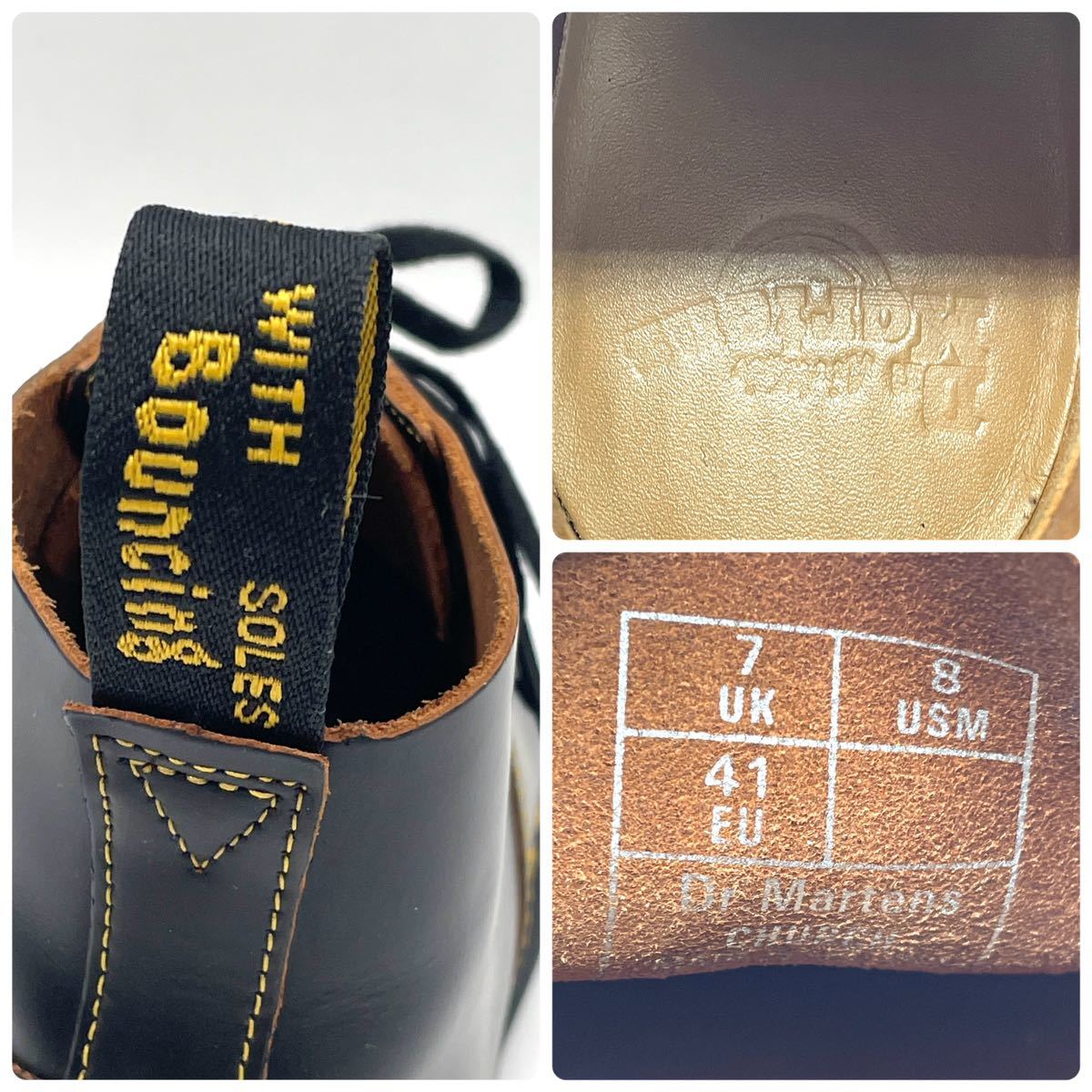 1円 未使用品 Dr.Martens ドクターマーチン CHURCH モンキーブーツ 5ホールブーツ ブラック 黒 レザー UK7 25.5cm_画像7