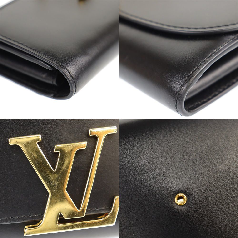 ルイヴィトン LOUIS VUITTON 二つ折り長財布 ポルトフォイユ ヴィヴィエンヌ M58171 パルナセア ノワール レザー 中古AB 274373_画像4