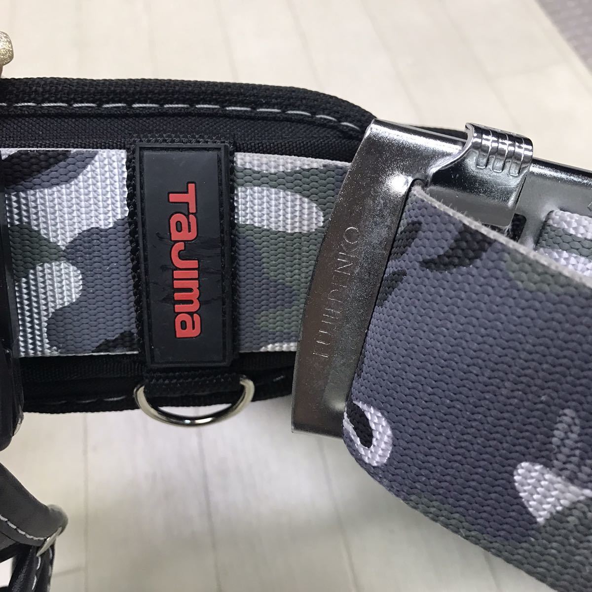 保管品 FUJII-DENKO セイフティベルト Safety Belt タジマ Tajima ベルト 迷彩柄 墜落制止用器具_画像10