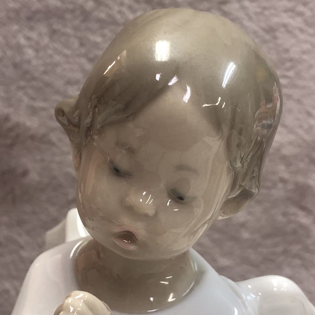 LLADRO No.4538 可愛いお祈り 天使 エンジェル リヤドロ フィギュリン 西洋 陶器人形 陶磁 陶芸 置物 オブジェ_画像6