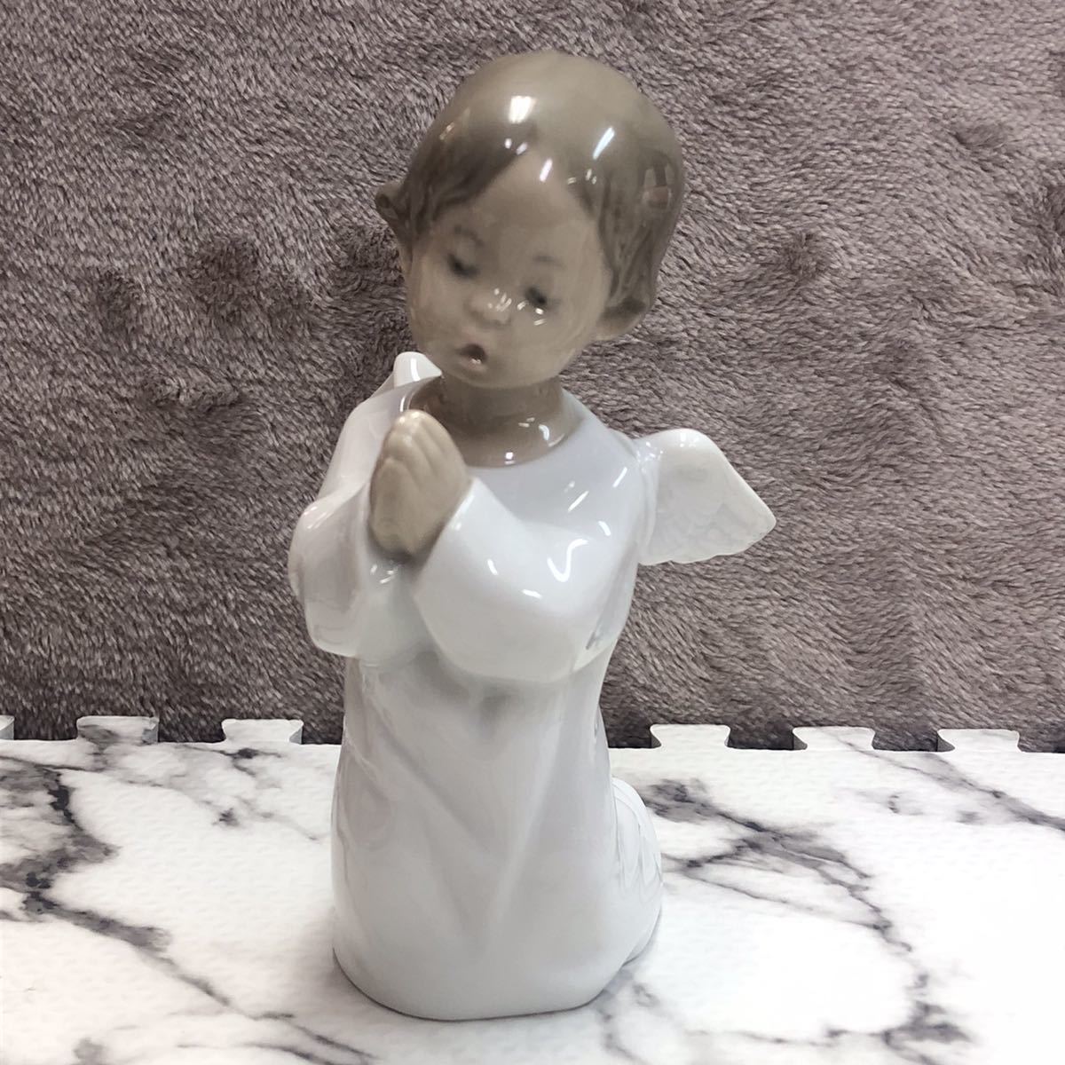 LLADRO No.4538 可愛いお祈り 天使 エンジェル リヤドロ フィギュリン 西洋 陶器人形 陶磁 陶芸 置物 オブジェ_画像1
