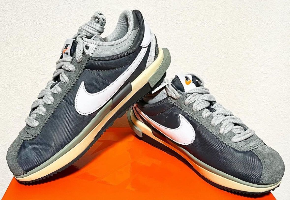 希少●新品●26.5cm●sacai x NIKE ZOOM CORTEZ SP IRON GREY DQ0581 001サカイ ナイキ コルテッツ 宇多田ヒカル着用モデル