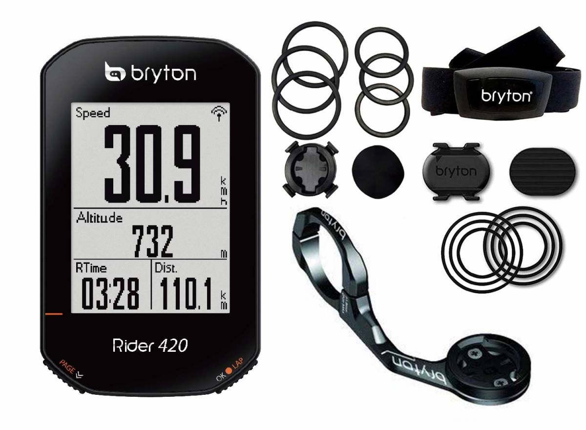【2点SET】ブライトン R420T GPSサイコン＋【アウトフロントマウント】