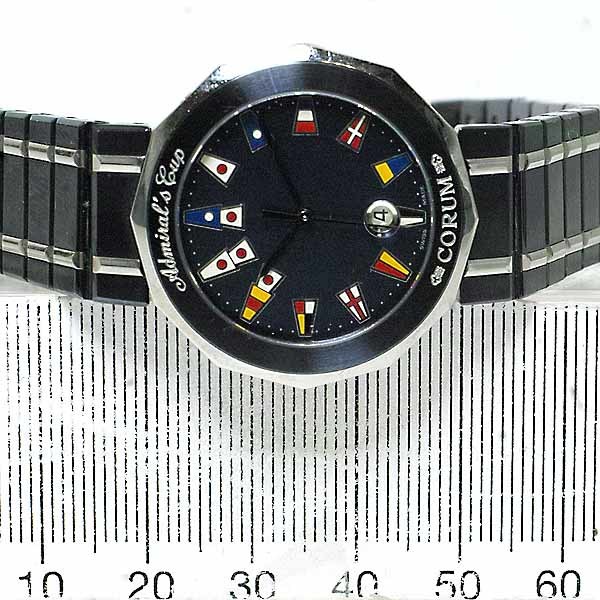  Corum Admiral z cup boys 99.710.30 V050 gun blue stainless steel quartz CORUM