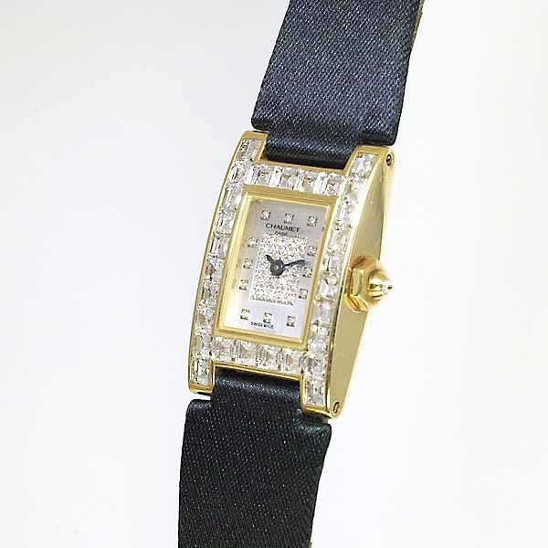  Chaumet style rek tang ru lady's W01015-083 18 gold yellow gold K18YG quartz box written guarantee bucket diamond CHAUMET