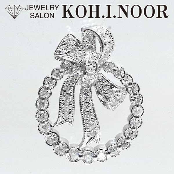最高品質の ダイヤモンド 1.01ct プラチナ PT900 ペンダント トップ リボン サークル 開閉式ペンダント ダイヤモンド