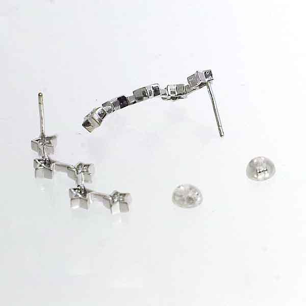 ダイヤモンド 0.1ct 0.1ct 18金ホワイトゴールド K18WG ピアス 星 スター_画像3