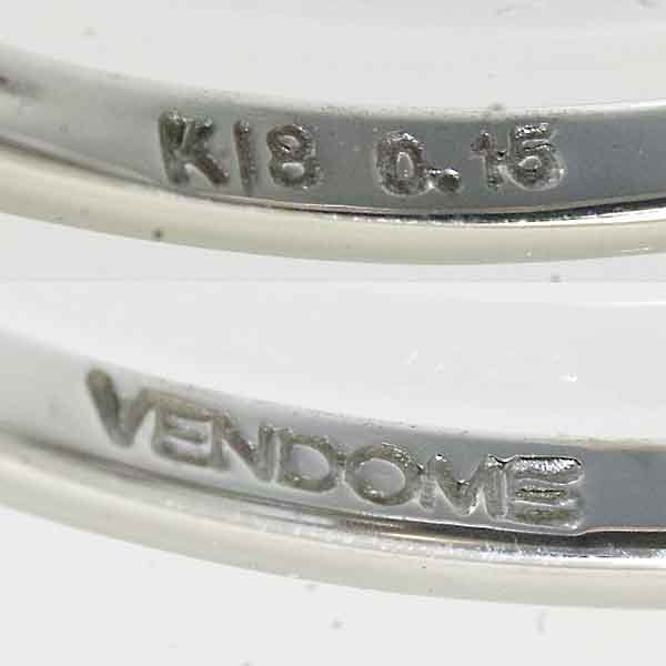 ヴァンドーム ダイヤモンド 0.15ct 18金ホワイトゴールド K18WG リング 13号 VENDOME ハーフエタニティ_画像8