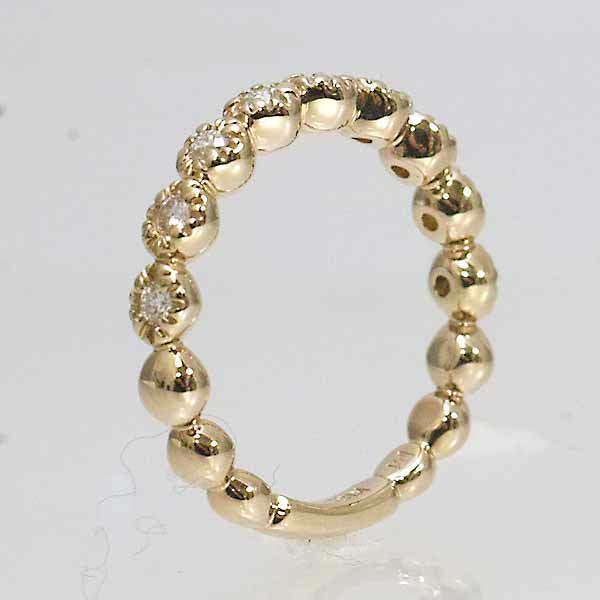  Ponte Vecchio diamond 0.15ct 18 gold pink gold K18PG ring 3 number pin key ring Ponte Vecchio