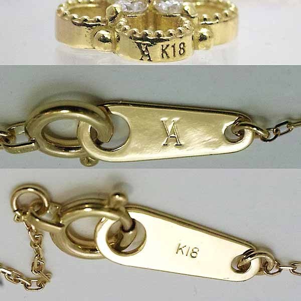  Vendome бриллиант 18 золотой желтое золото K18YG подвеска колье производитель внутри коробка VENDOME цветок Mill серый n